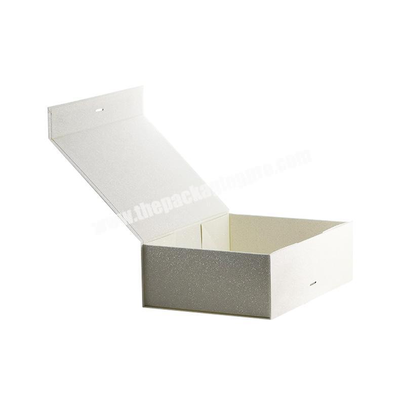 Custom logo art paper foldable packing box for flower with clear PVC window rigid magnetic packaging boxes with ribbon