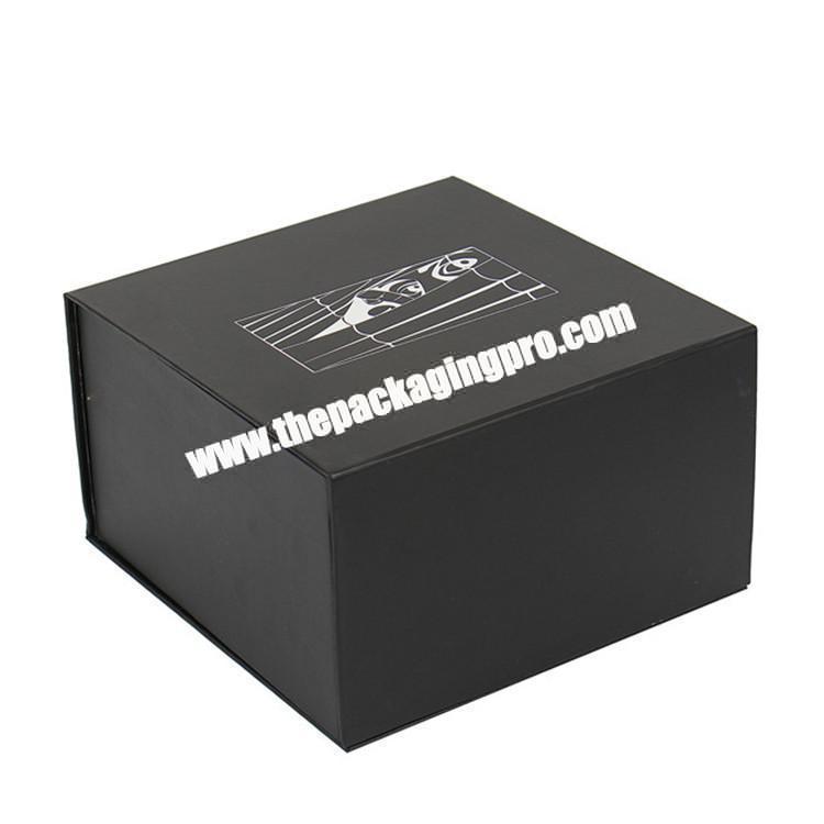 custom logo black foldable fedora cap packaging hat box