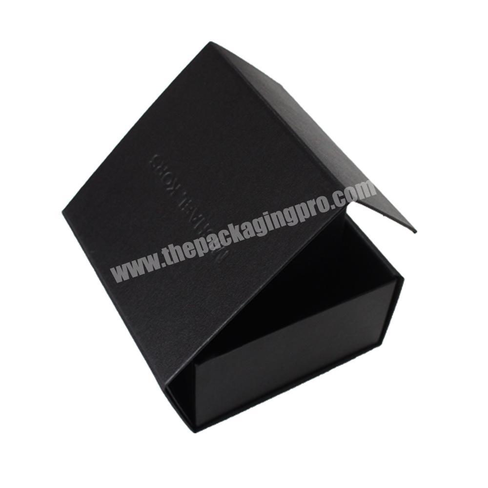 Custom Logo Black Magnetic Closure Foldable Storage Paper Box