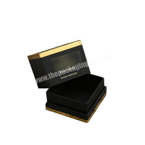 custom logo black nesting gold frame lids gifts essential oil packaging paper Box
