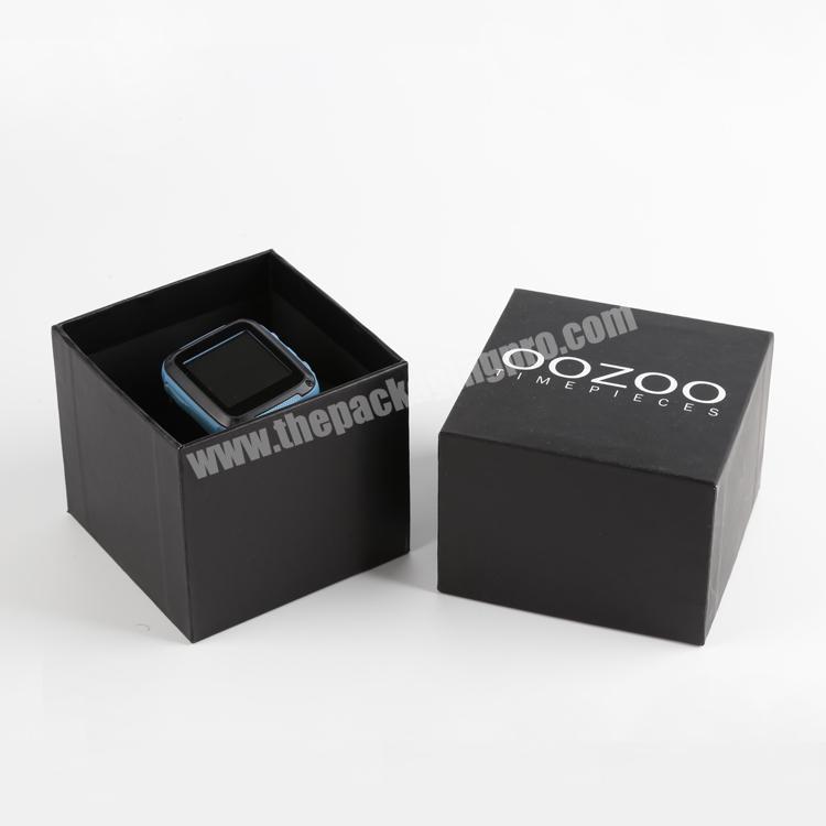 Custom logo black single cardboard luxury watch box