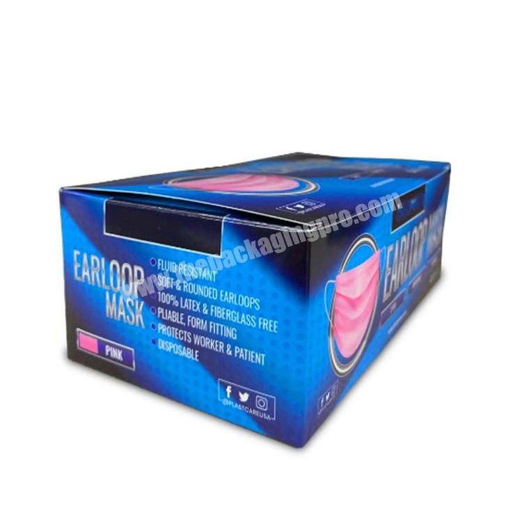 custom logo box packaging mask surgical mask box disposable
