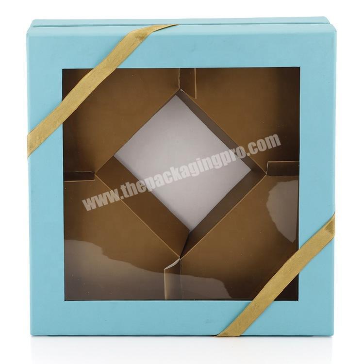 Custom Logo Cardboard Boxes, Luxury Giftbox Packaging, Lid And Base Giftbox Box With Pvc Window