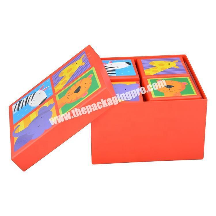Custom logo cardboard closure gift packaging box Children's toy storage box
