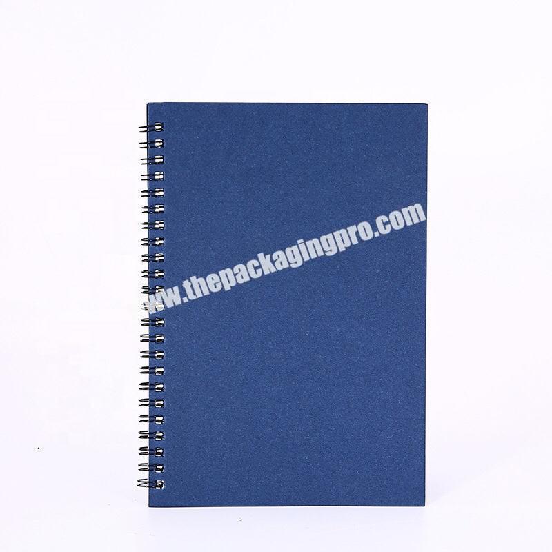 Custom Logo Cheap A4 A5 Blue Red Brown Black White Kraft Paper School Exercise Book Business Academic Journal Coil Notebook