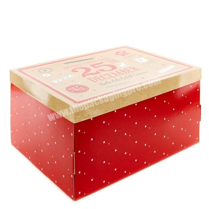 Custom Logo  Christmas GIft Box Printed Mailer Shipping Box Apparel Gift Box for Costume Dress Pants Shoes Packaging