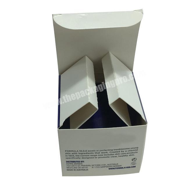 custom logo color printing spot UV embossing packaging cardboard paper box  troqueladora de carton for skincare cosmetic cream