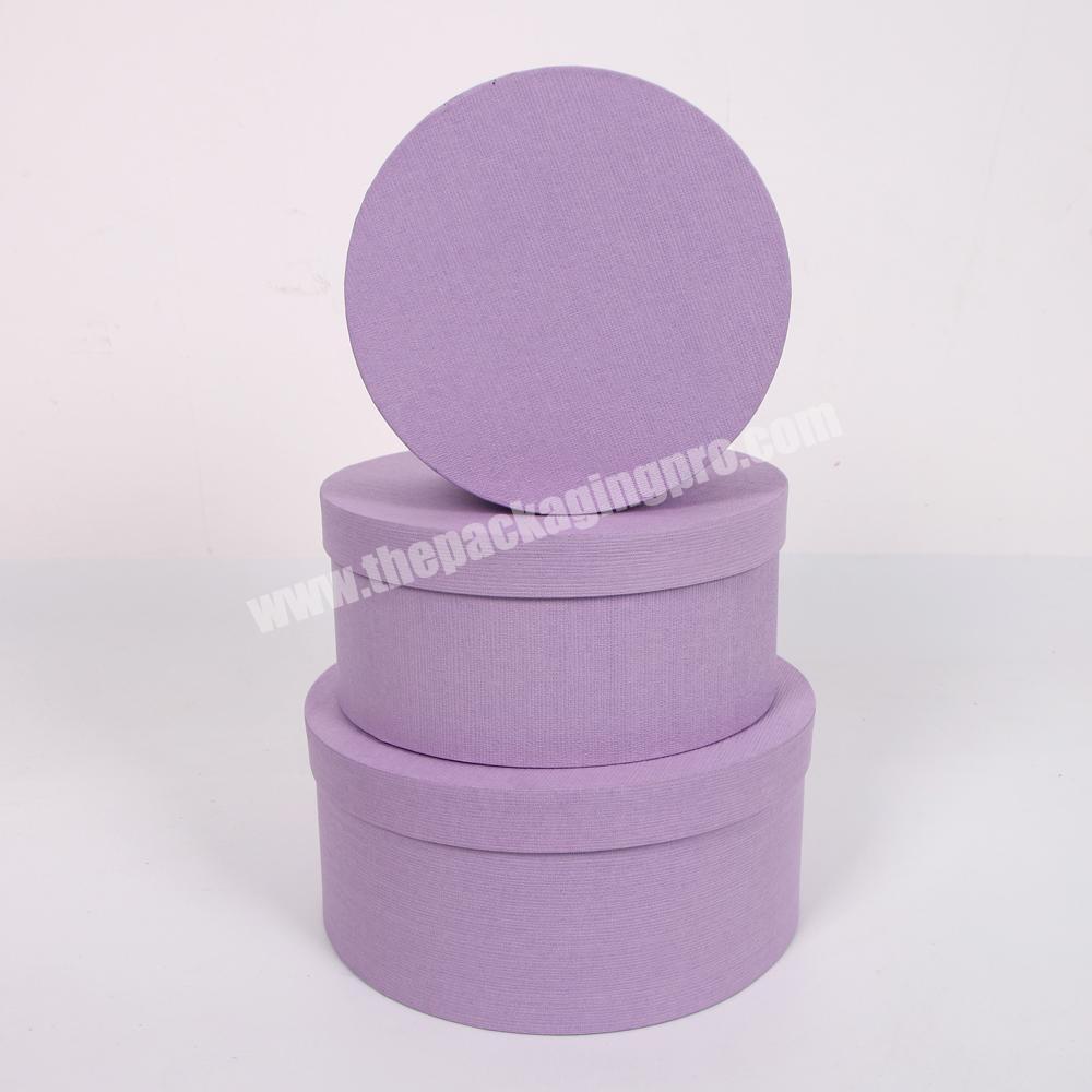 Custom Logo Deluxe Paper Packaging Round Flower Gift Box With Lid