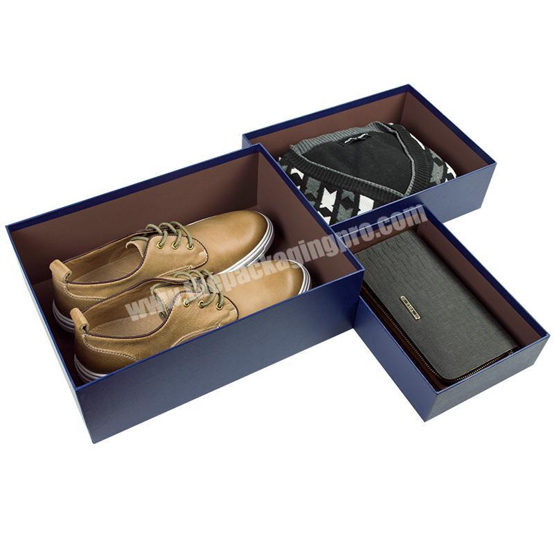 Custom Logo Design Square Unique Packaging Cartoon Gift Packing Shoe Box with Ribbon Shoe Box
