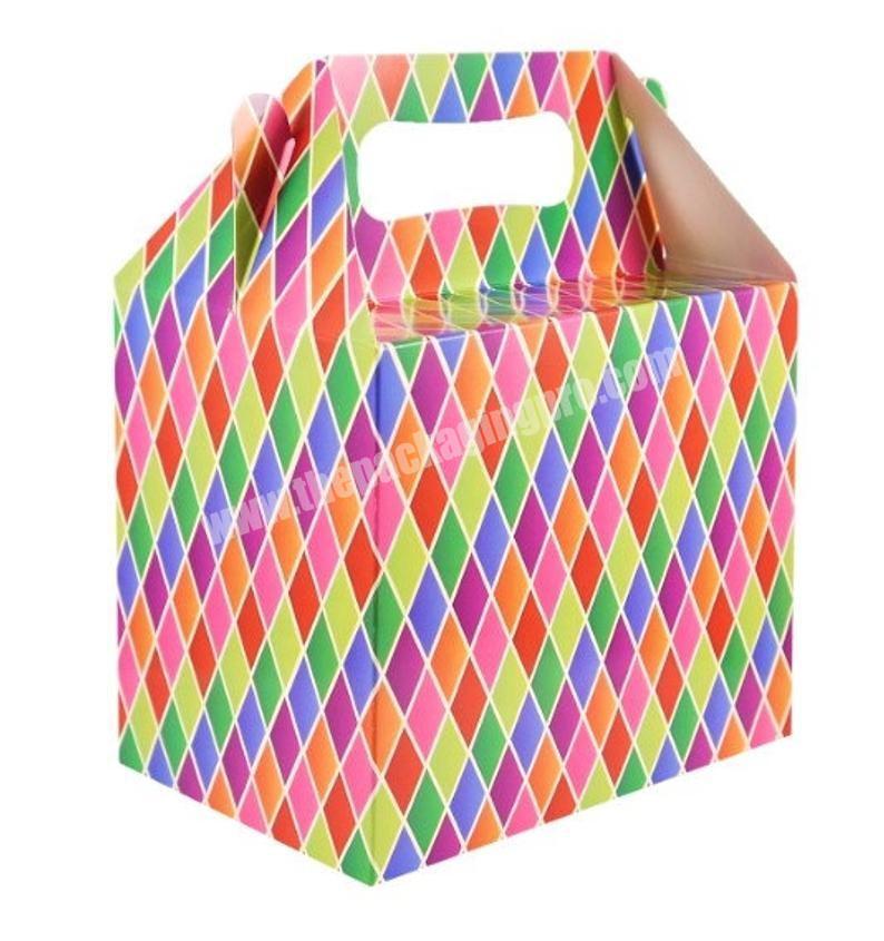 Custom Logo Disposable Lunch Corrugated Box  for Children's Parties, Picnics And Birthday Presents