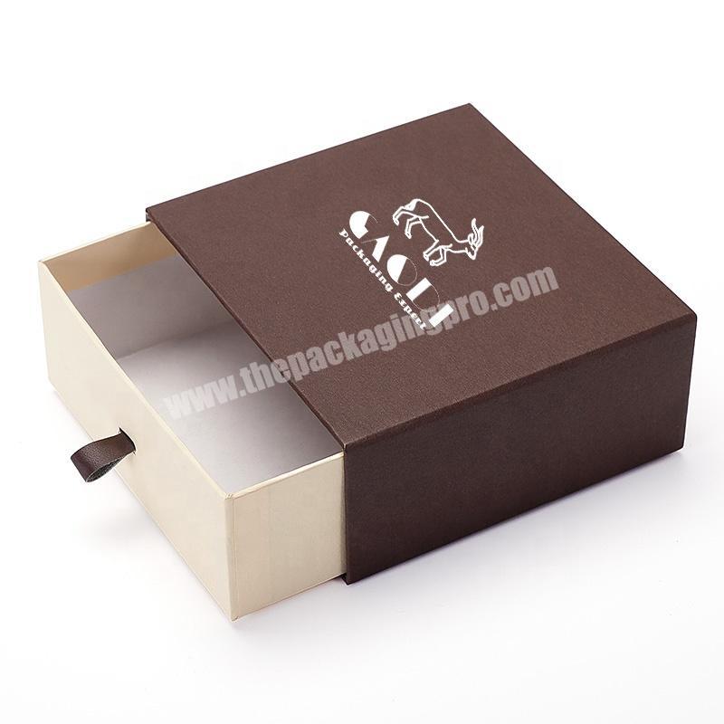 Custom Logo Drawer Paper Box Slide Open Box For Belt Packaging