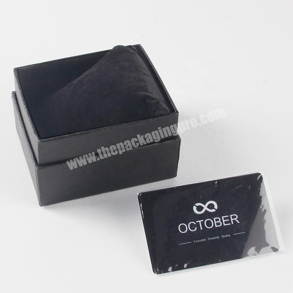 custom logo empty luxury cheap black watch boxes cases