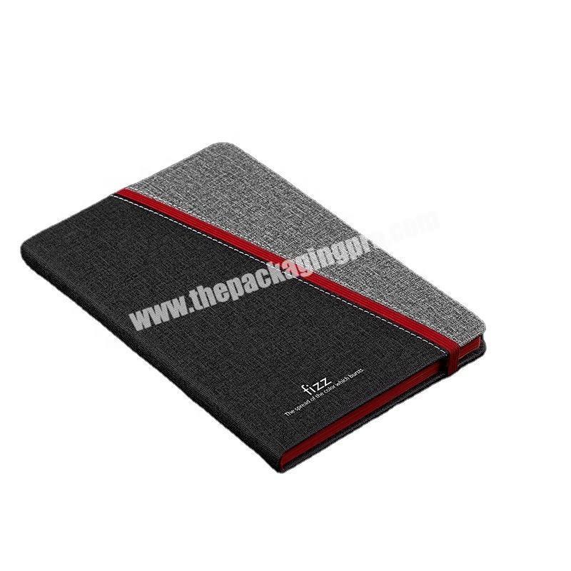 Custom Logo Fabric Linen Hardcover Stationary Notebook Linen Cover Business Office Diary A5 A6  Handmade Executive Notebooks