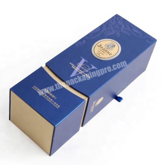 Custom Logo Fancy Recycle Cardboard Paper Silk Lined Gift Boxes Wine Box With Magnet