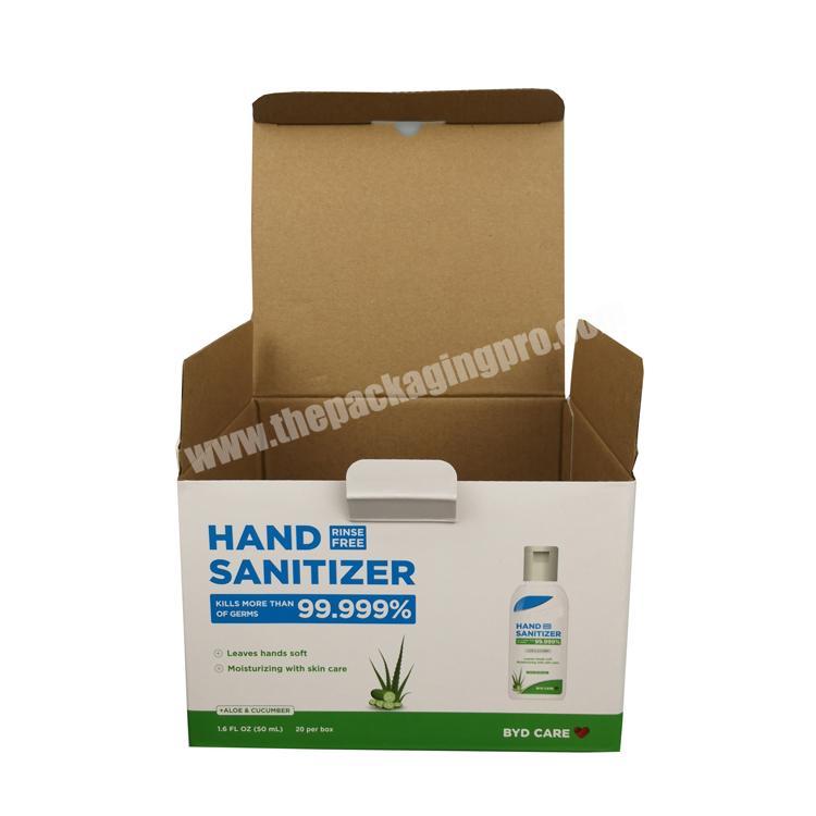 Custom Logo foldable shipping box mailing box hand sanitizer paper packaging box