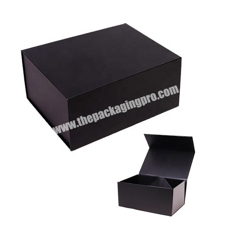 Custom logo folding wedding gift boxes Black Gift Foldable Paper Packaging Box