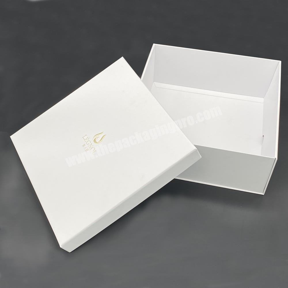 Custom logo gift packaging boxes with logo folding cardboard box with lid