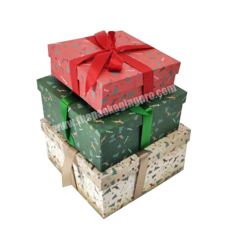 Custom Logo Gift Packaging Cardboard Paper Box with Lid