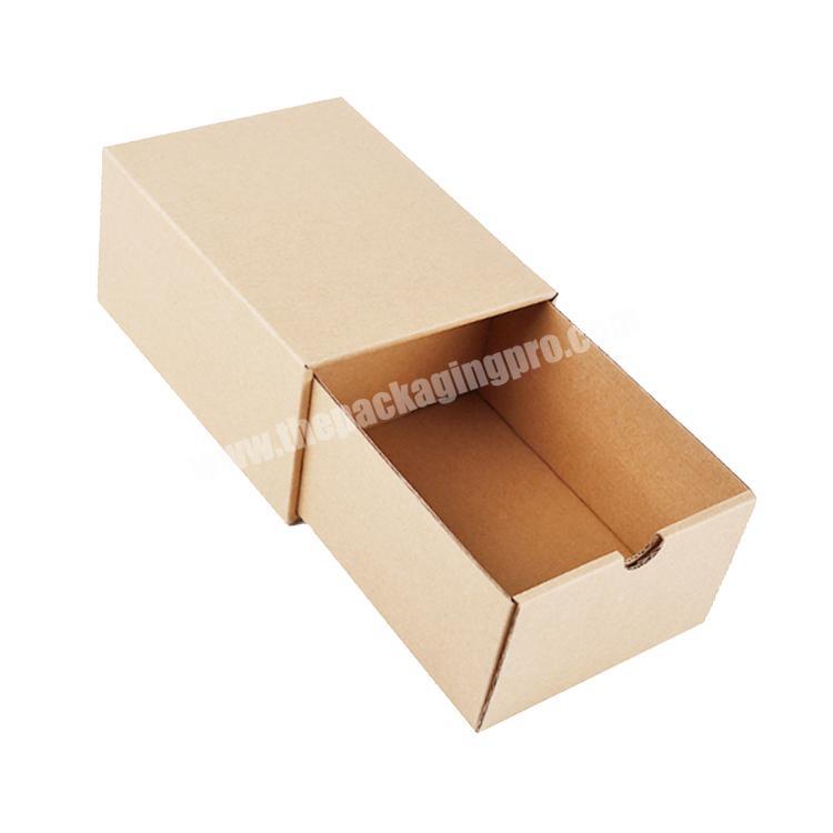 Custom Logo Gift Recycled Kraft Corrugated Paper Soap Box Packaging Slide Open Box