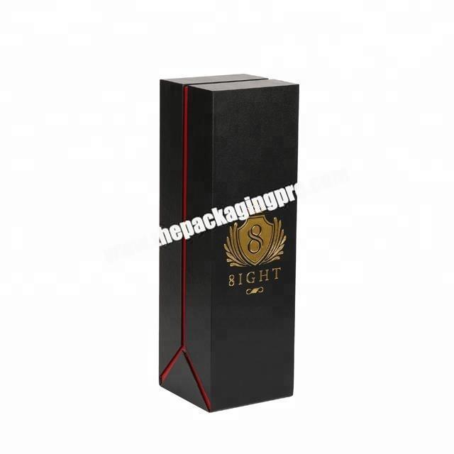 custom logo gold stamping luxury wine packaging box