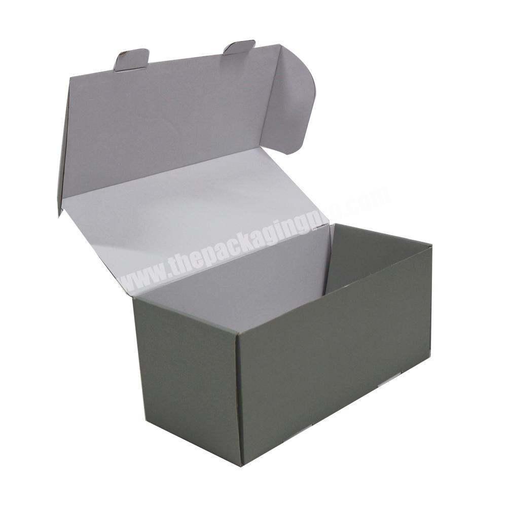 Custom logo grey foldable board shipping mailer packaging boxes corrugated box