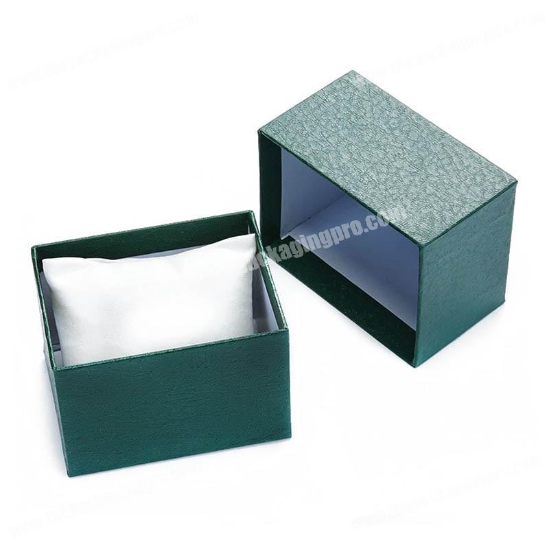 Custom logo high-grade leatherette paper watch packaging box with pillow