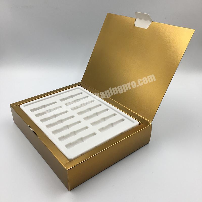custom logo hot stamping foldable paper gift box cardboard cosmetic paper box packaging
