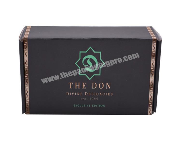 Custom Logo Hot Stamping Gold Silver Cosmetic Matte Box Pizza Coffee Tea Bottle Shipping Corrugated Tuck Shipping Boxes