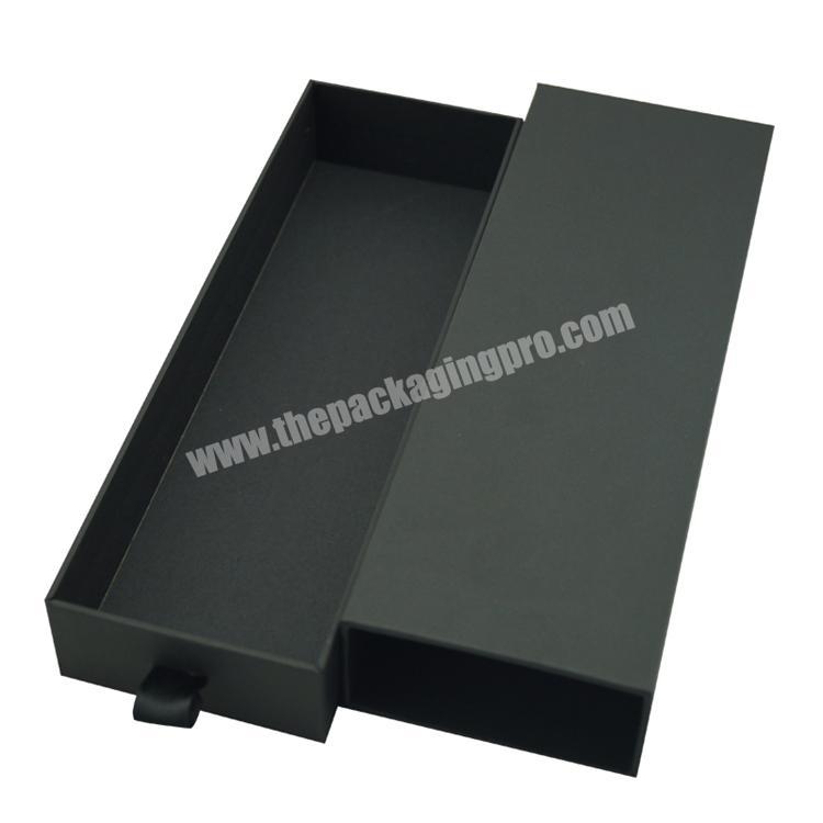 Custom Logo Hot Stamping Long Paper Stationery Box with Drawer