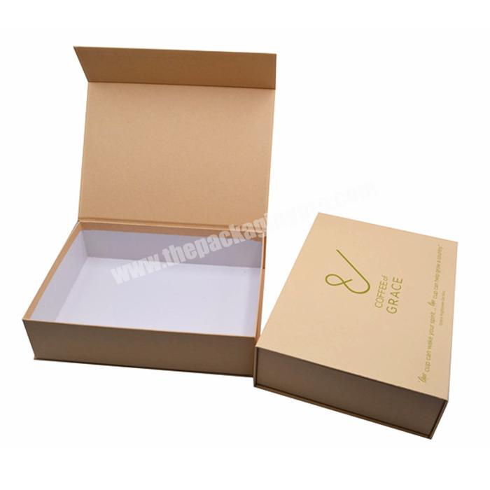 Custom logo kraft paper cardboard packaging insulated garment clothing shipping box
