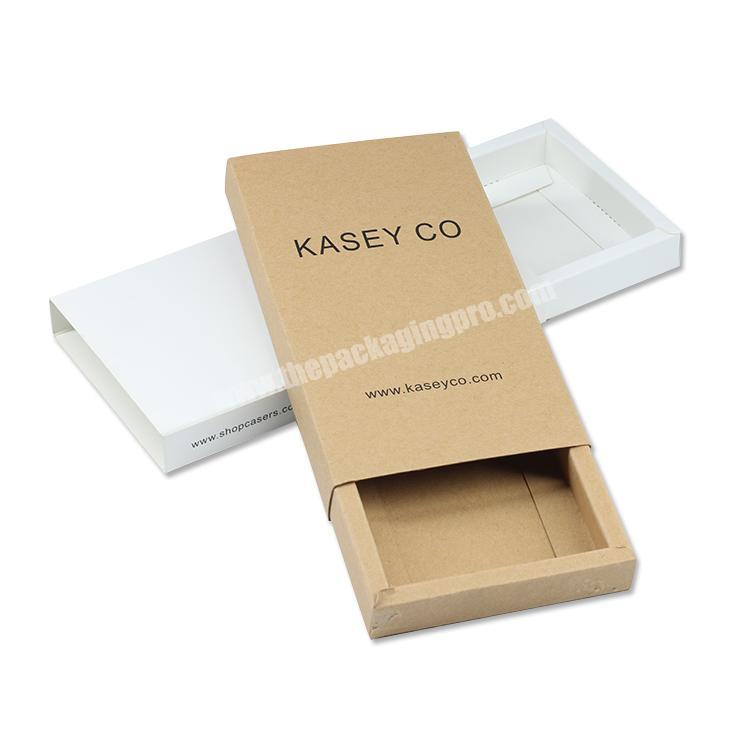 Custom Logo Kraft Paper Drawer Box, Folding Sliding Drawer Box Packaging