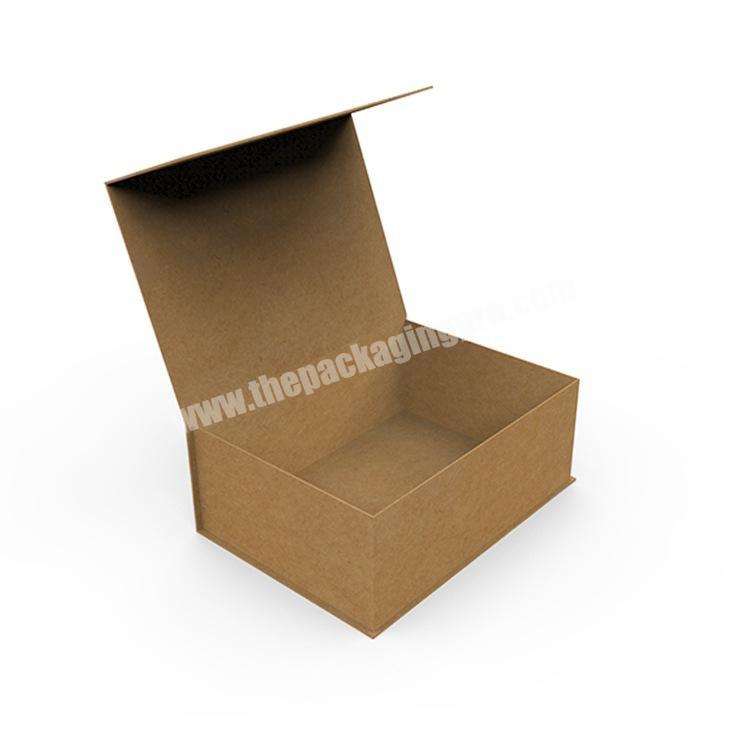 custom logo kraft paper gift box natural craft paper cheap wholesale