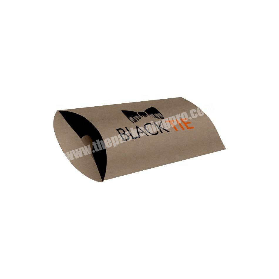 custom logo kraft paper pillow box