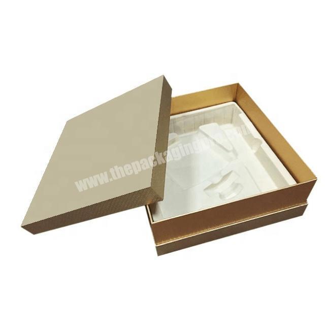 custom logo line embossed 2 pieces hard board gold luxury solid make perfume oil bottle gift packaging boxes with lid