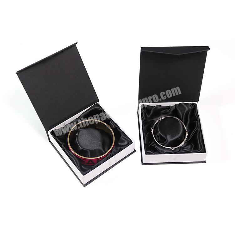 Custom Logo Luxury Black Gift Packaging Paper Box For Jewelry Bracelet