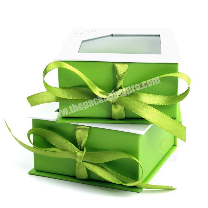 Custom Logo Luxury Cardboard Magnetic Gift Box With Ribbon Closure