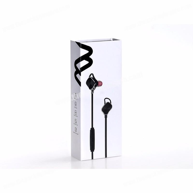 Custom logo luxury cardboard paper headset magnet closure phone earphone box packaging