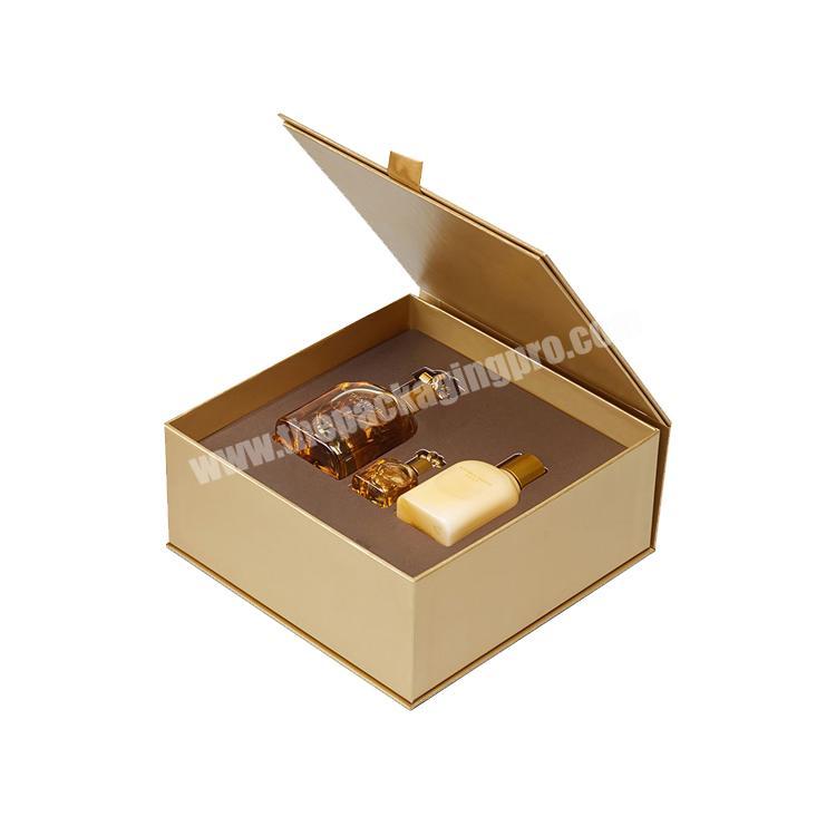 Custom logo luxury eco friendly gold paper gift boxes for perfume