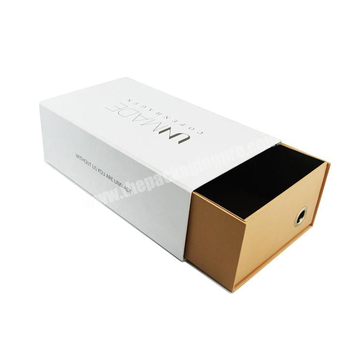 Custom logo luxury empty paper drawer packaging box for shoes