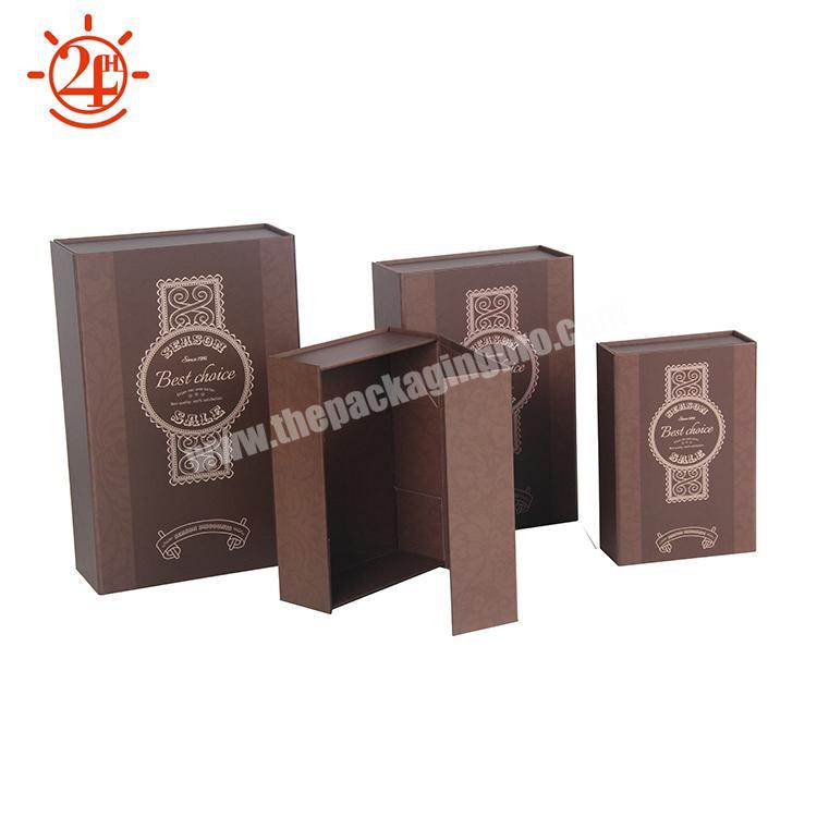 Custom logo luxury flat flip top magnetic collapsible cardboard package gift boxes