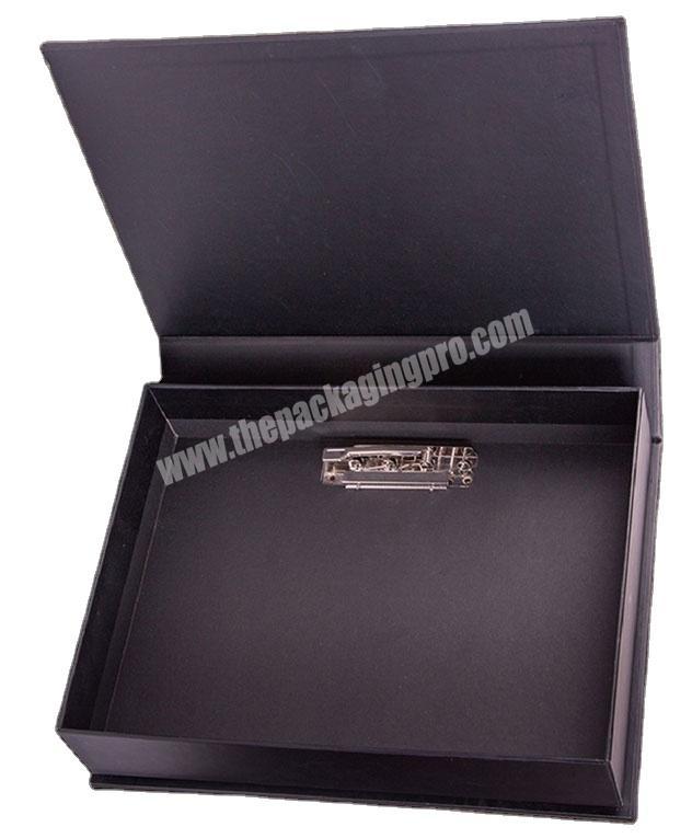 Custom logo luxury flat folding black cardboard cloth packaging gift magnetic hair boxes
