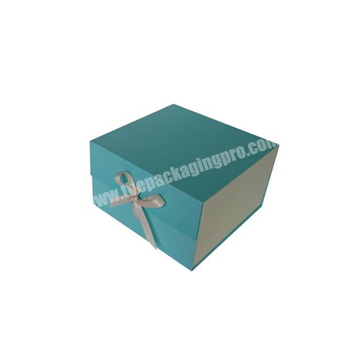 Custom logo luxury foldable paper gift box for packing