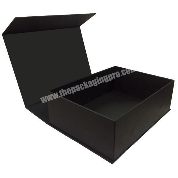 Custom Logo Luxury Men's Clothing Packaging Black Cardboard Shoe packing box Magnetic shoe box for shoes
