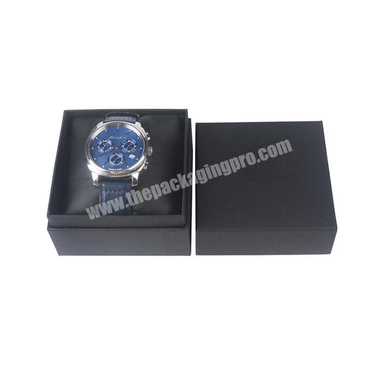 Custom logo luxury paper cardboard watch packaging box with lid