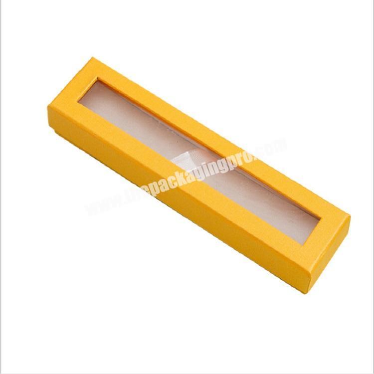 Custom Logo Luxury Pen Packaging Box Best Sales Fashion Pen Boxes Full Color Printing Pen Gift Boxes With Clear Window