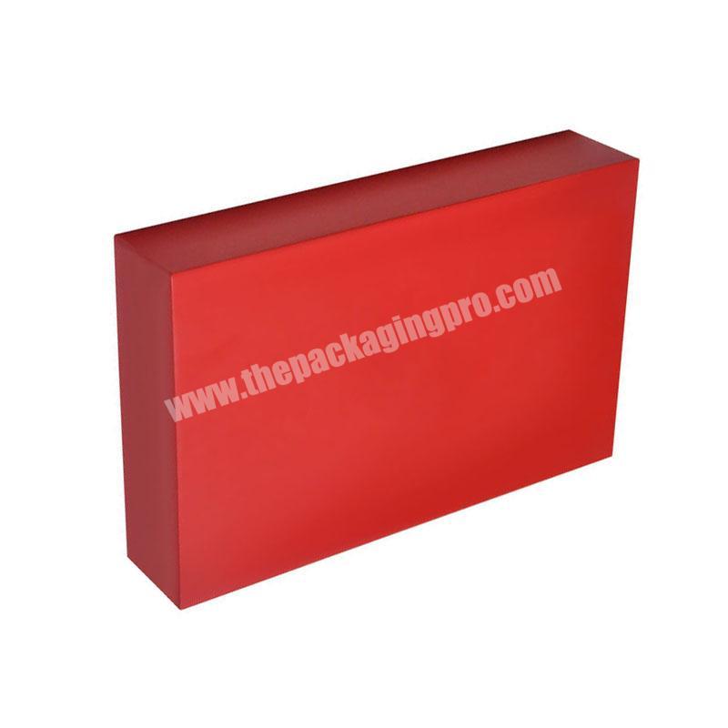 Custom Logo Luxury Red Paper Box Product Film Lamination Clothes Packaging Boxes  For Clothes BabyWomen