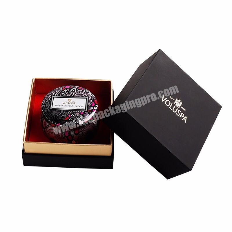 Custom Logo Luxury Rigid Black Color Cardboard Soap Packaging Boxes with Foam Insert As For Reference