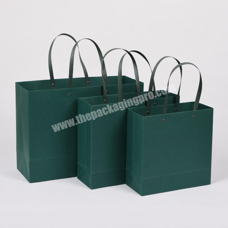 custom logo Luxury rivet clothing gift foldable shopping bag
