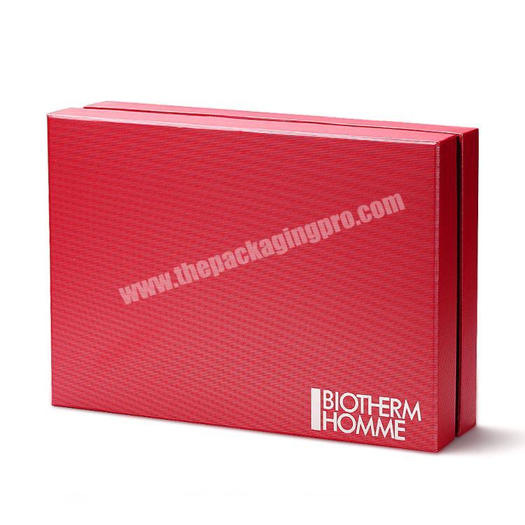 Custom LOGO Luxury Top and Bottom Red paper gift Packaging boxes