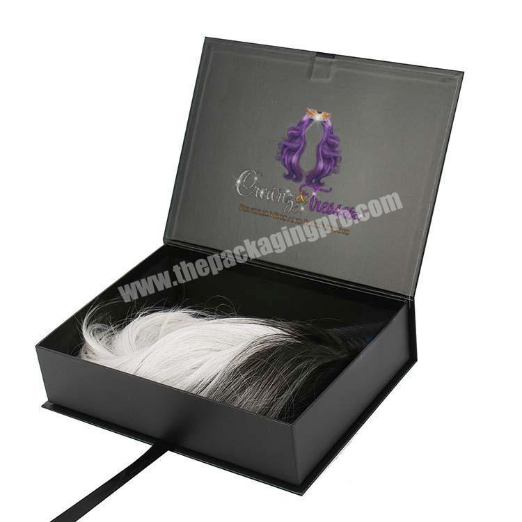 custom logo luxury virgin hair packaging box, packaging luxe hair